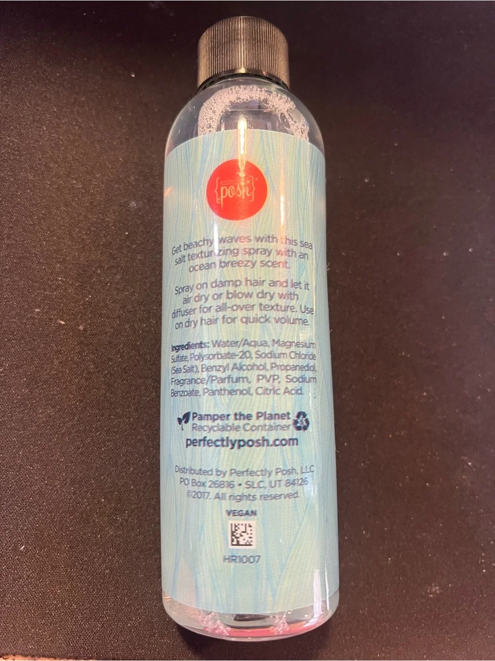 NEW Perfectly Posh Beach Hair, Don’t Care Sea Salt Spray 6 oz (Discontinued)